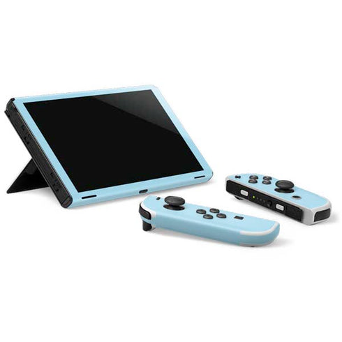 Blue Happy Face Nintendo Switch OLED (2021) Skin